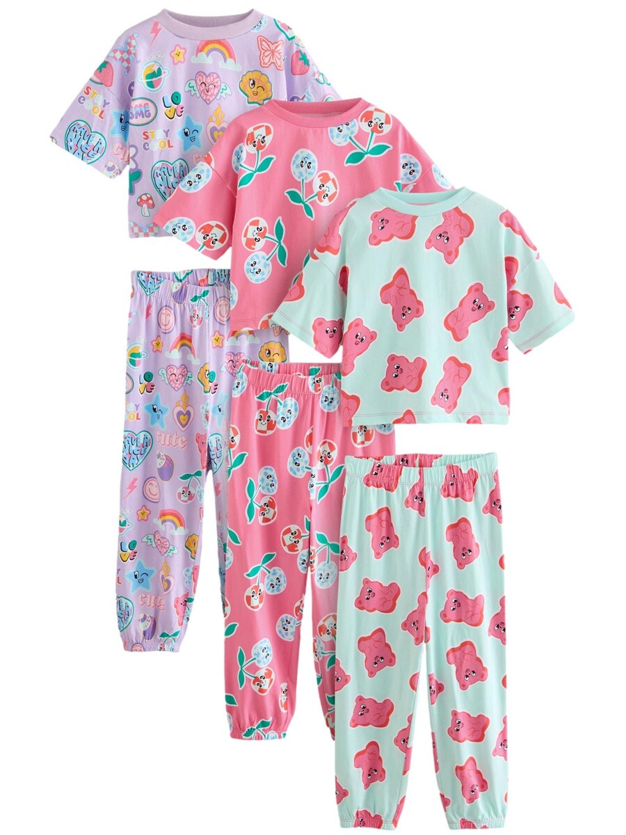 

Пижама Next, цвет Mint/Light purple/Pink