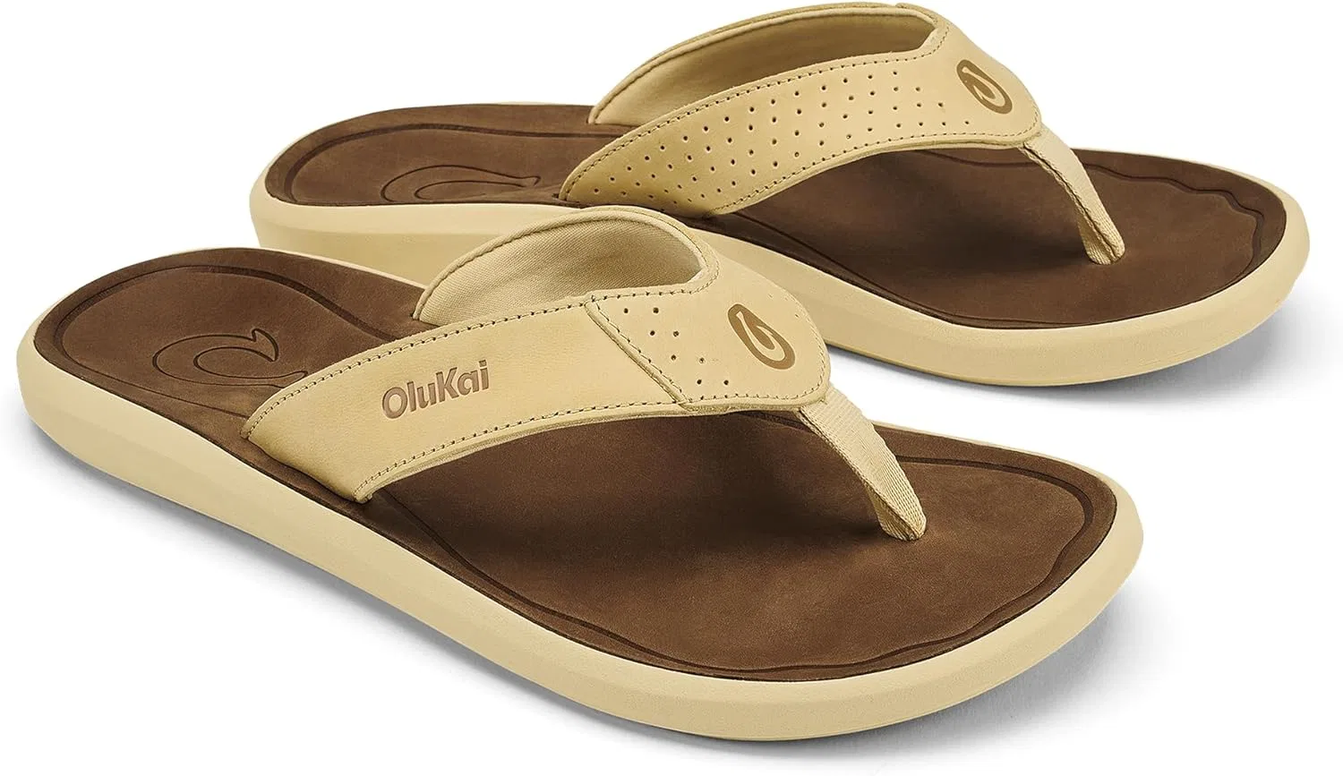 Сандалии из натуральной кожи с поддержкой стопы OLUKAI, Toasted Coconut/Tan — фото 3
