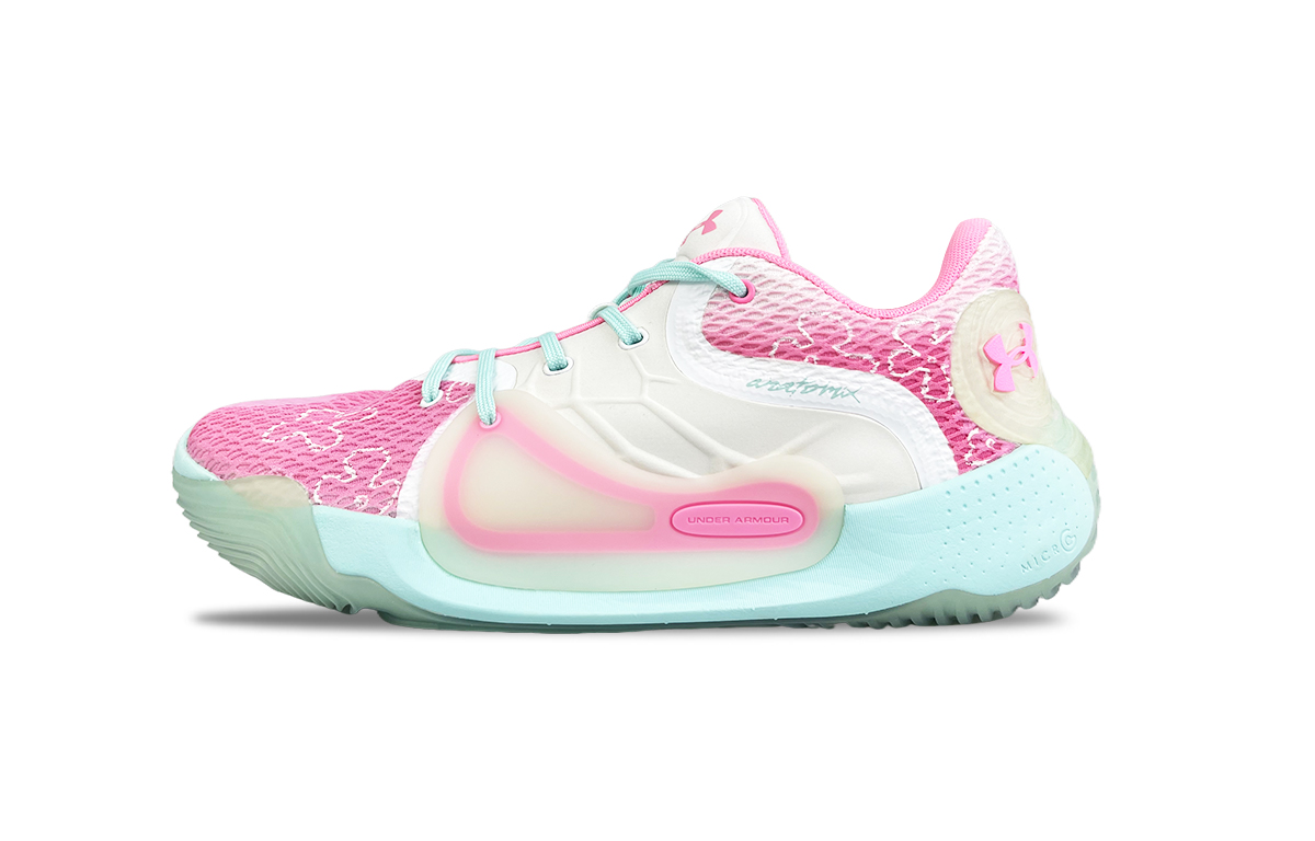 

Баскетбольные кроссовки Spawn 2 Basketball Shoes Unisex Mid-Top White/Pink Green Under Armour