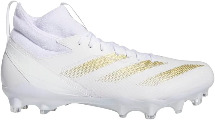 Мужские футбольные бутсы Adidas Adizero Impact+ Premier, белый/металлик — фото 3