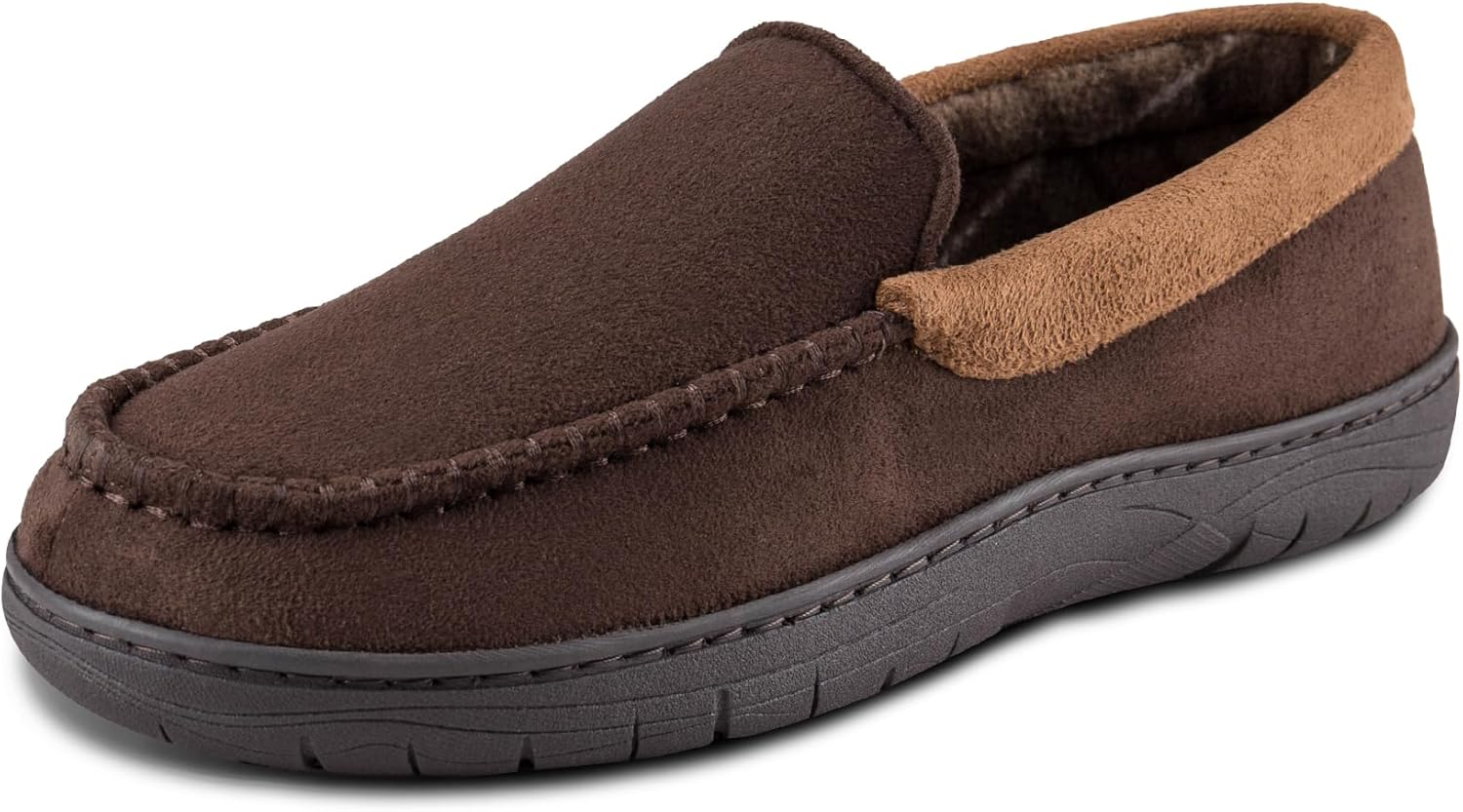 

Мужские домашние тапочки Haggar Venetian Slipper для дома и улицы с комфортом из пены с эффектом памяти, коричневый