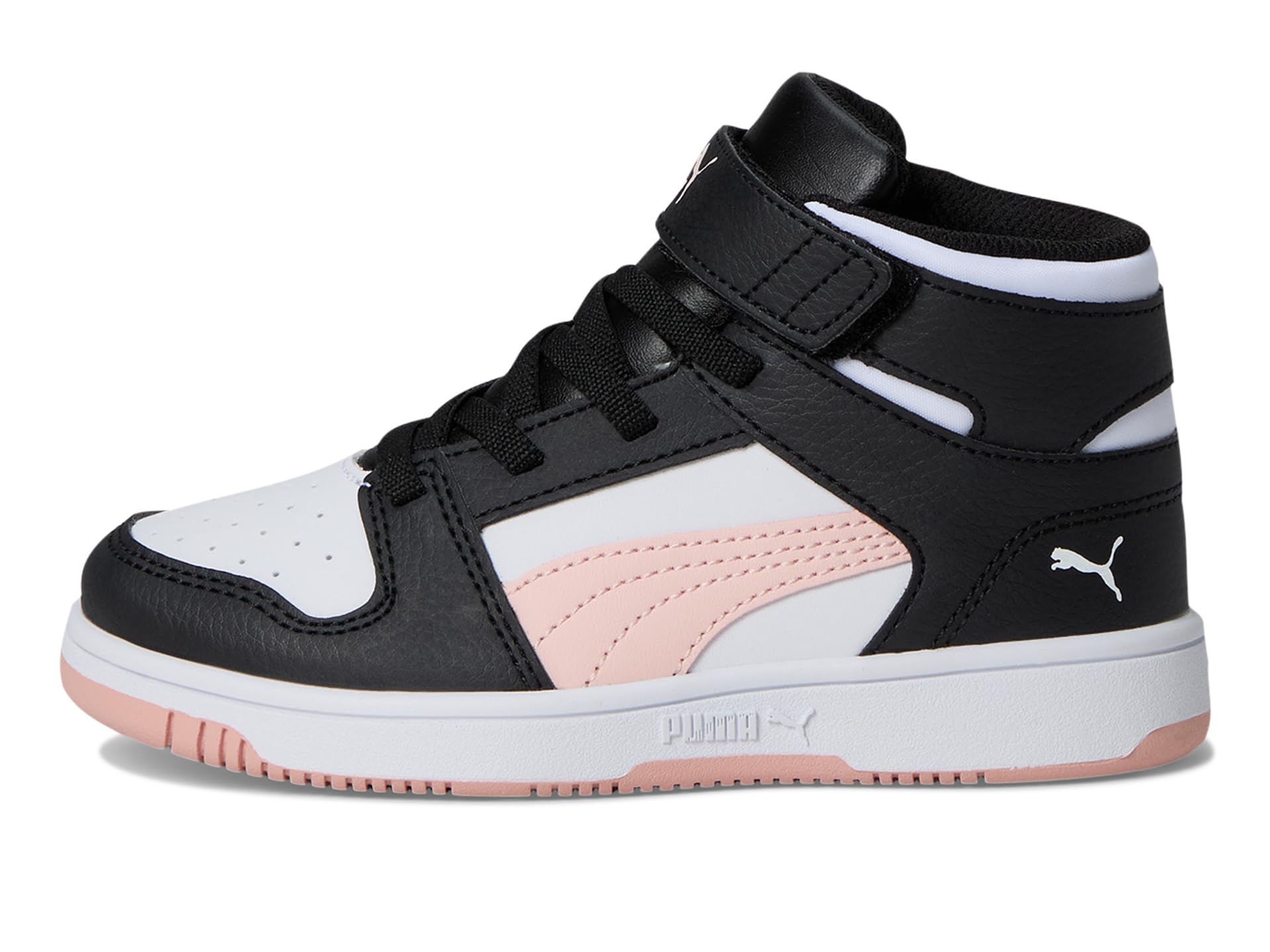 Кроссовки PUMA Kids Puma Kids Rebound Layup Synthetic Leather Hook And Loop Sneakers, Puma Black/Rose Dust — фото 4