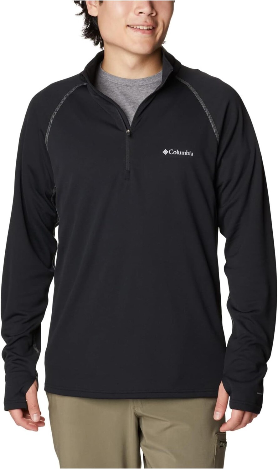 

Рубашка Columbia Narrows Pointe1/2 Zip, цвет Black/City Grey