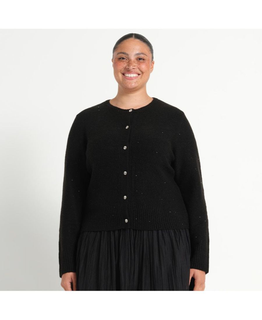 

Женский ночной кардиган с блестками ESTELLE, Black