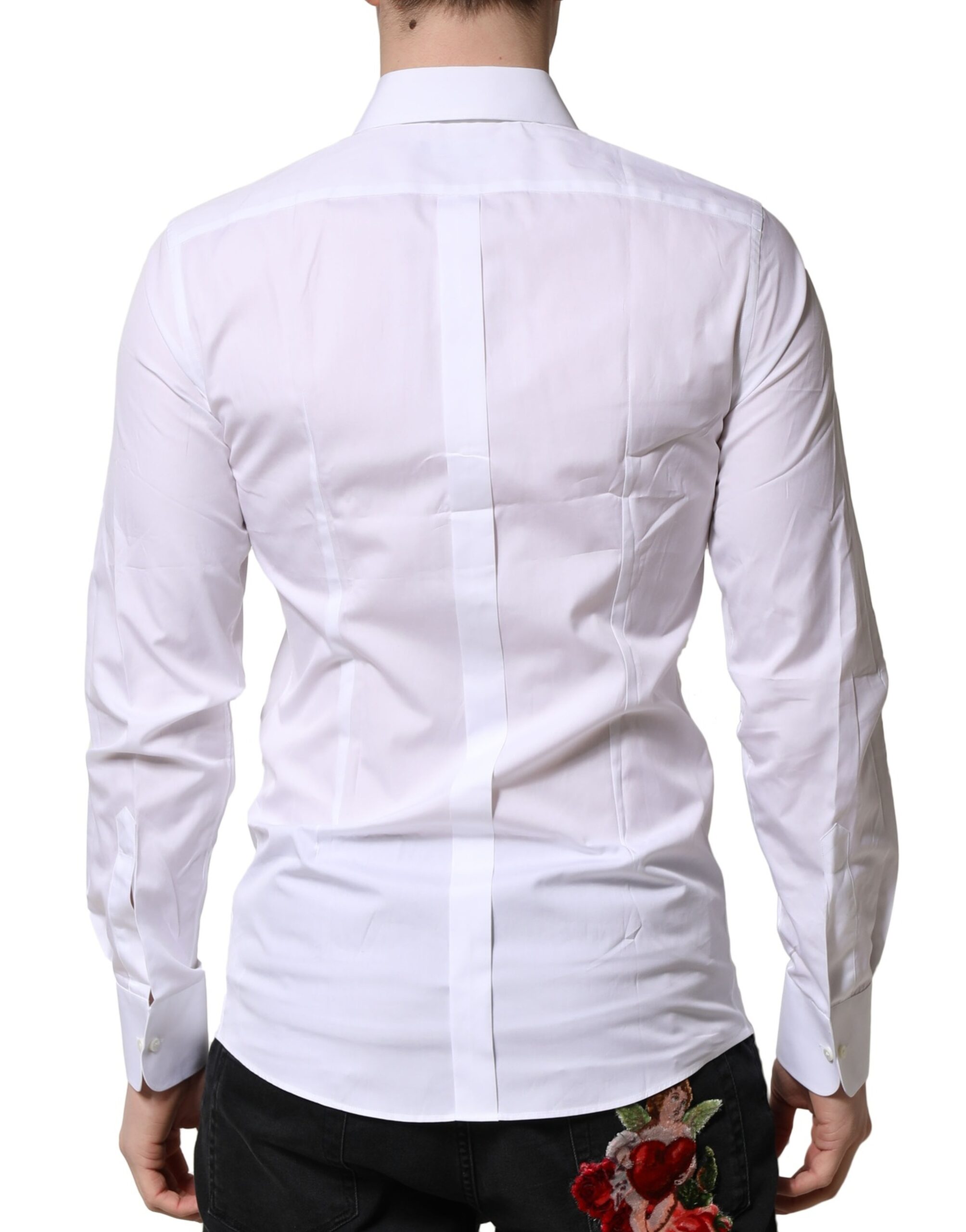 Белое золото Корона Хлопковое платье Торжественная рубашка Dolce & Gabbana, White — фото 3