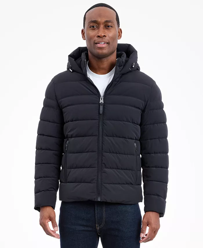 

Мужская элегантная куртка с капюшоном, тянущаяся и компактная Michael Kors, черный