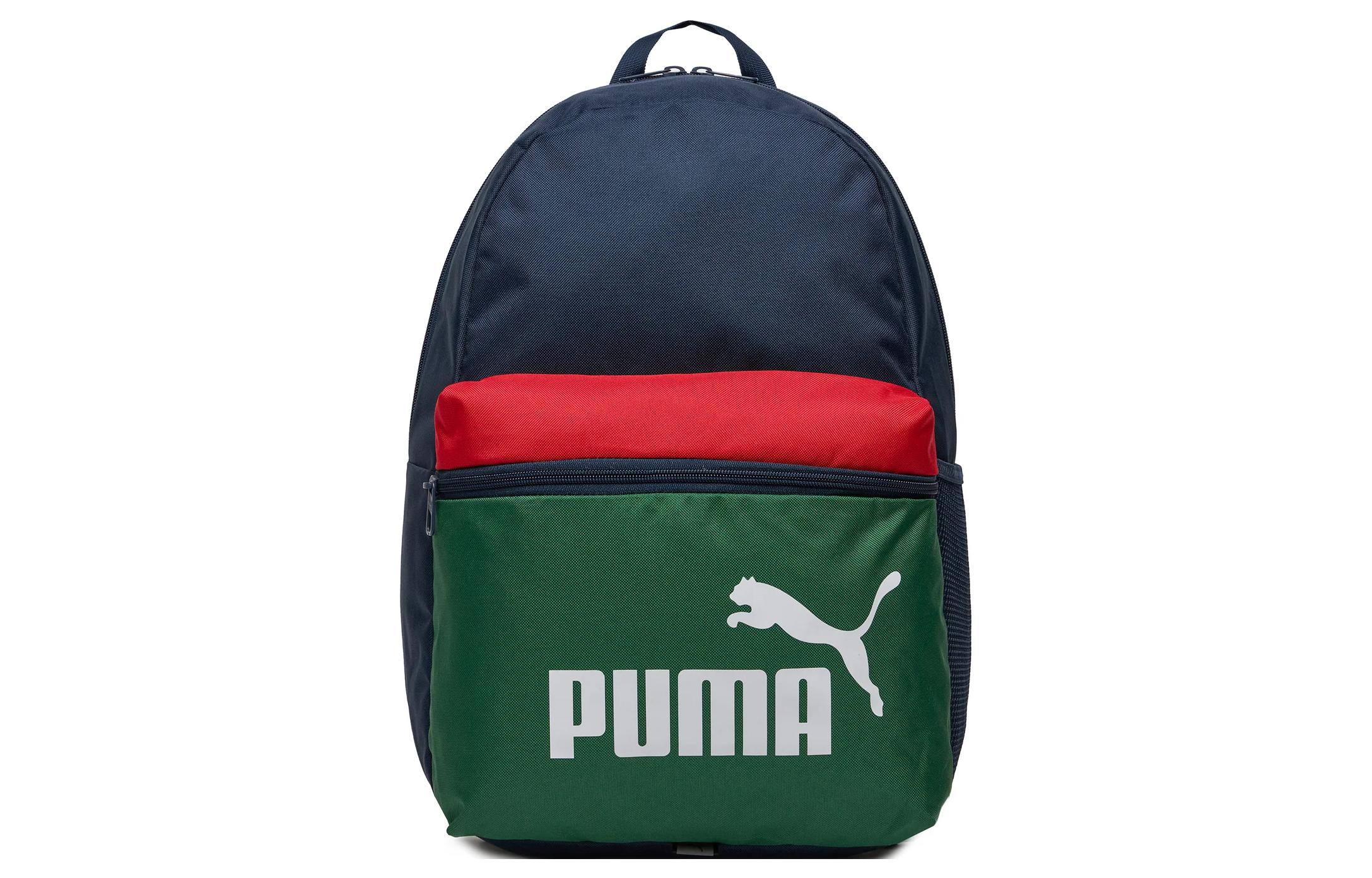 

PUMA Полиэстеровый рюкзак унисекс синий зеленый красный, Blue & Green & Red