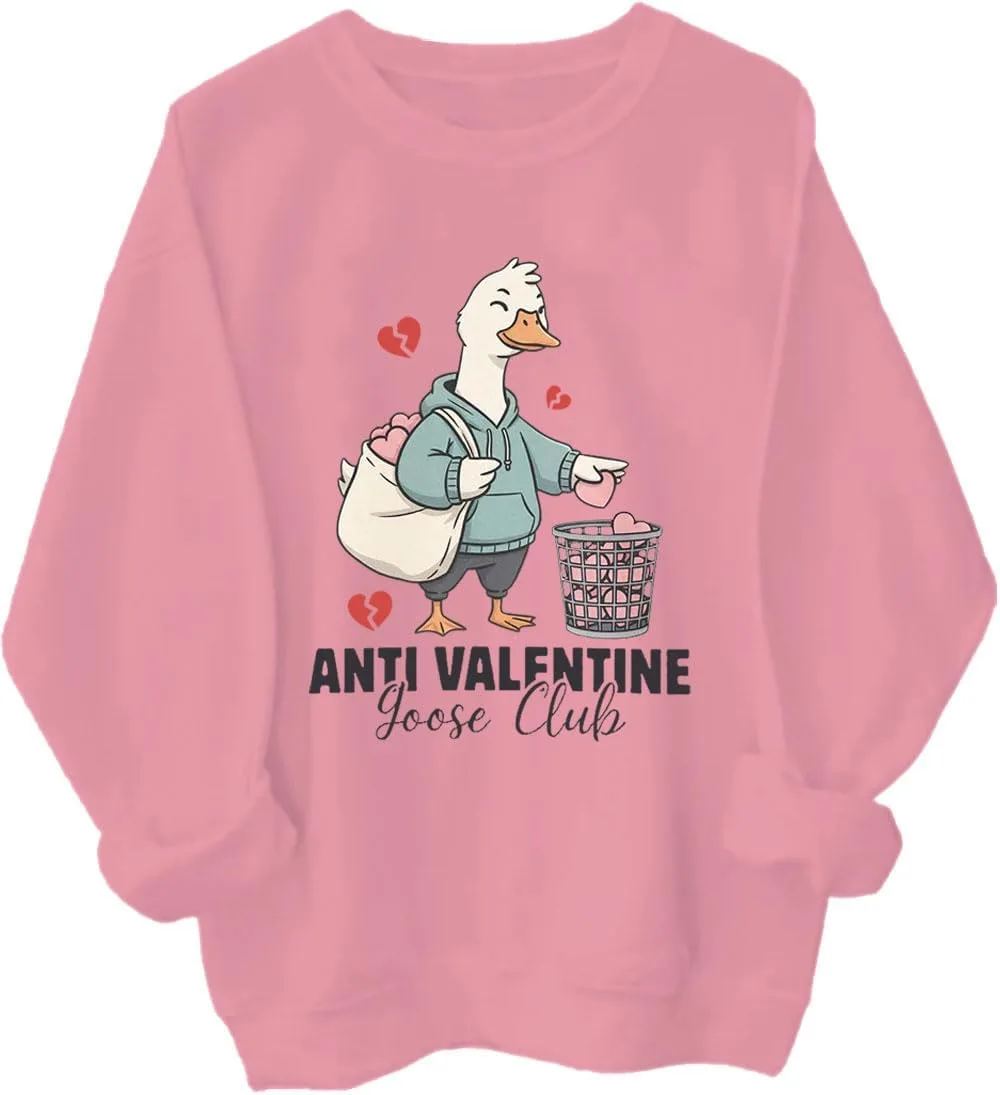

Толстовка Anti Valentine Goose Club с принтом LNDOCAI