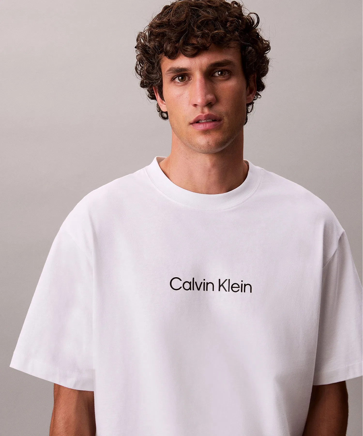 Унисекс футболка Calvin Klein STNDRD с логотипом белого цвета