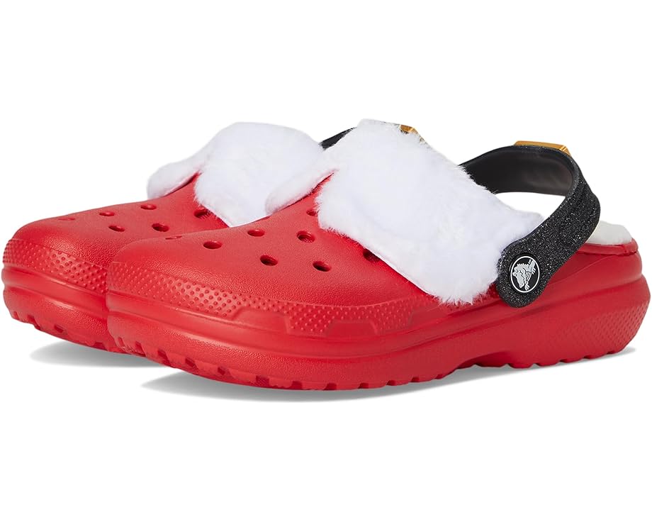 

Сабо Crocs Kids Classic Holiday Lined Clogs, цвет Varsity Red/Multi