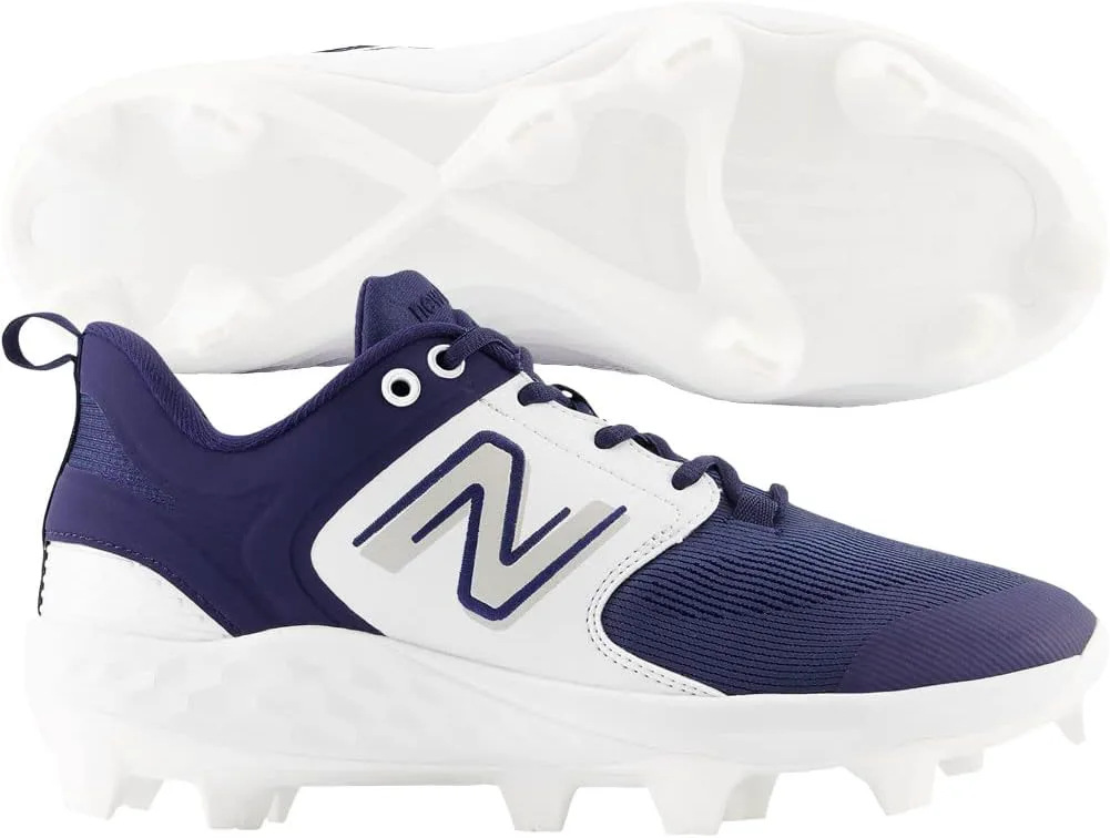 Бейсбольные кроссовки New Balance Fresh Foam 3000 V7 для мужчин, темно-синий/белый — фото 4