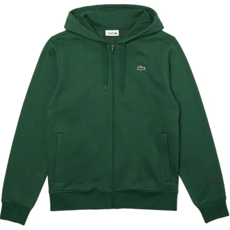 Куртка мужская зеленая с капюшоном LACOSTE, Green