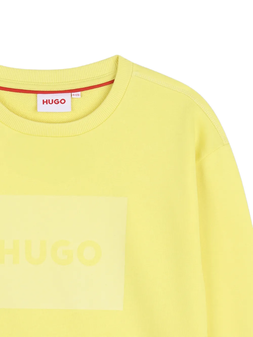 Толстовка с круглым вырезом и логотипом Hugo Kids, желтый — фото 3