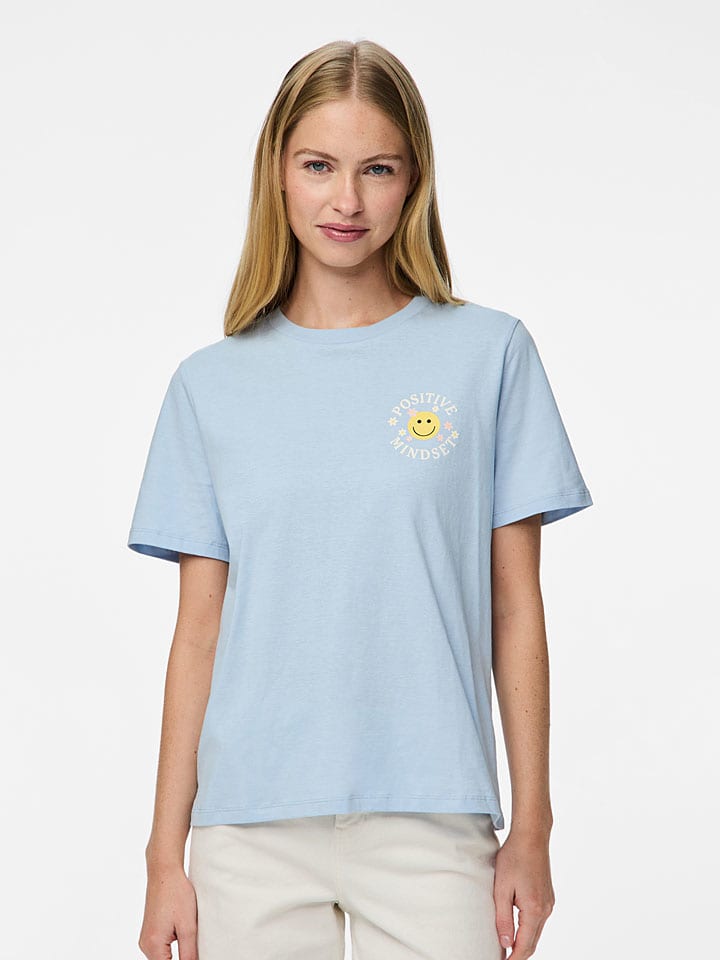 

Футболка Pieces, светло-синий