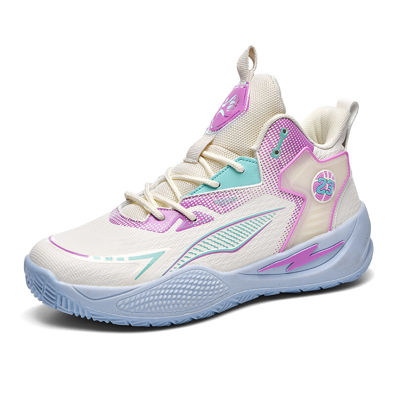 

Баскетбольные кроссовки Basketball Shoes Unisex Mid-Top Bangney, белый/розовый