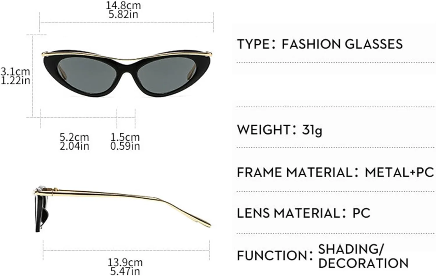 

Женские солнцезащитные очки «Кошачий глаз» в маленькой металлической оправе, модель 2025, роскошные винтажные панк-очки для активного отдыха и путешествий helena, C3