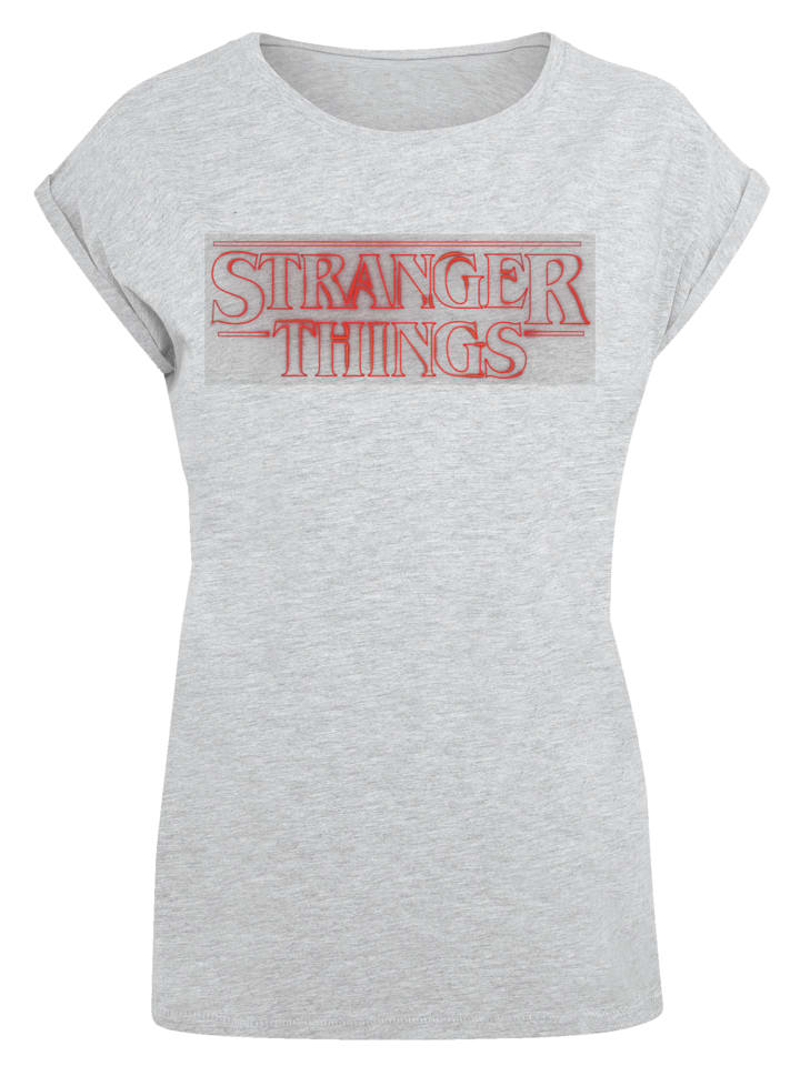 

Футболка Stranger Things Glow Logo в сером меланжевом цвете F4NT4STIC, Серый, Футболка Stranger Things Glow Logo в сером меланжевом цвете F4NT4STIC