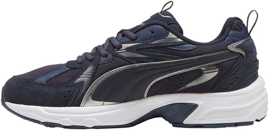 Мужские кроссовки PUMA Milenio Tech Suede с шнуровкой, повседневные - синие — фото 3