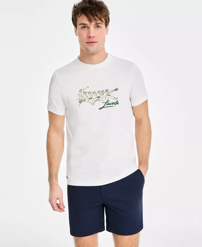 

Мужская футболка René Lacoste Print Tennis Heritage, белый