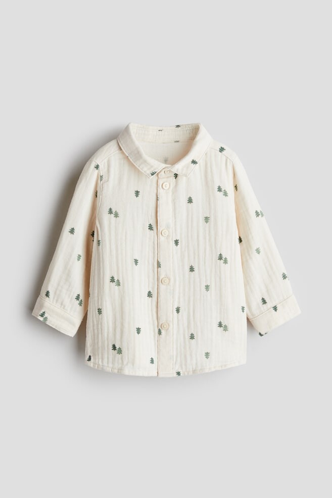 

Рубашка из хлопкового муслина H&M, мультиколор