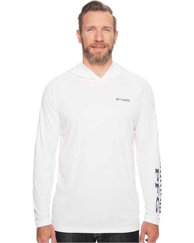 

Худи Columbia Big & Tall Terminal Tackle, цвет White/Nightshade Logo