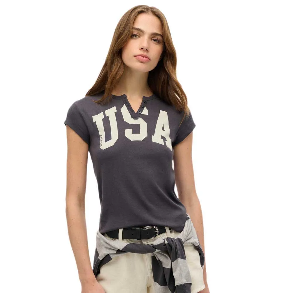 

Футболка с коротким рукавом Superdry Athletic ESS Notch, серый
