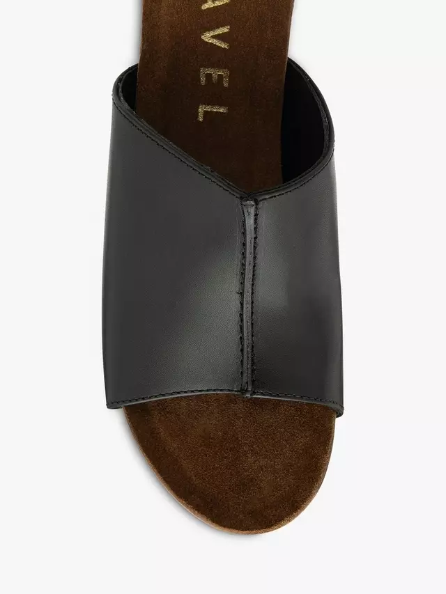 Сандалии Ravel Corby Leather Wedge, черный — фото 4