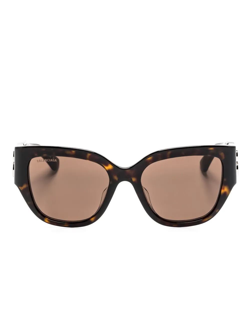 

Солнцезащитные очки в квадратной оправе Balenciaga Eyewear, коричневый