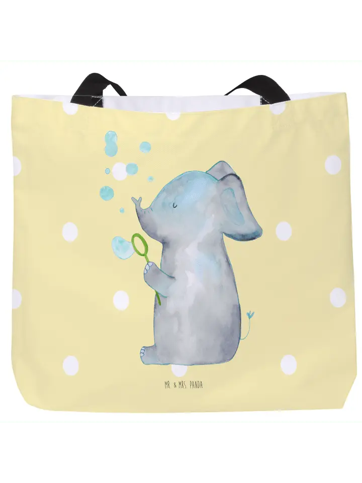 

Шоппер Mr. & Mrs. Panda, желтый пастельный