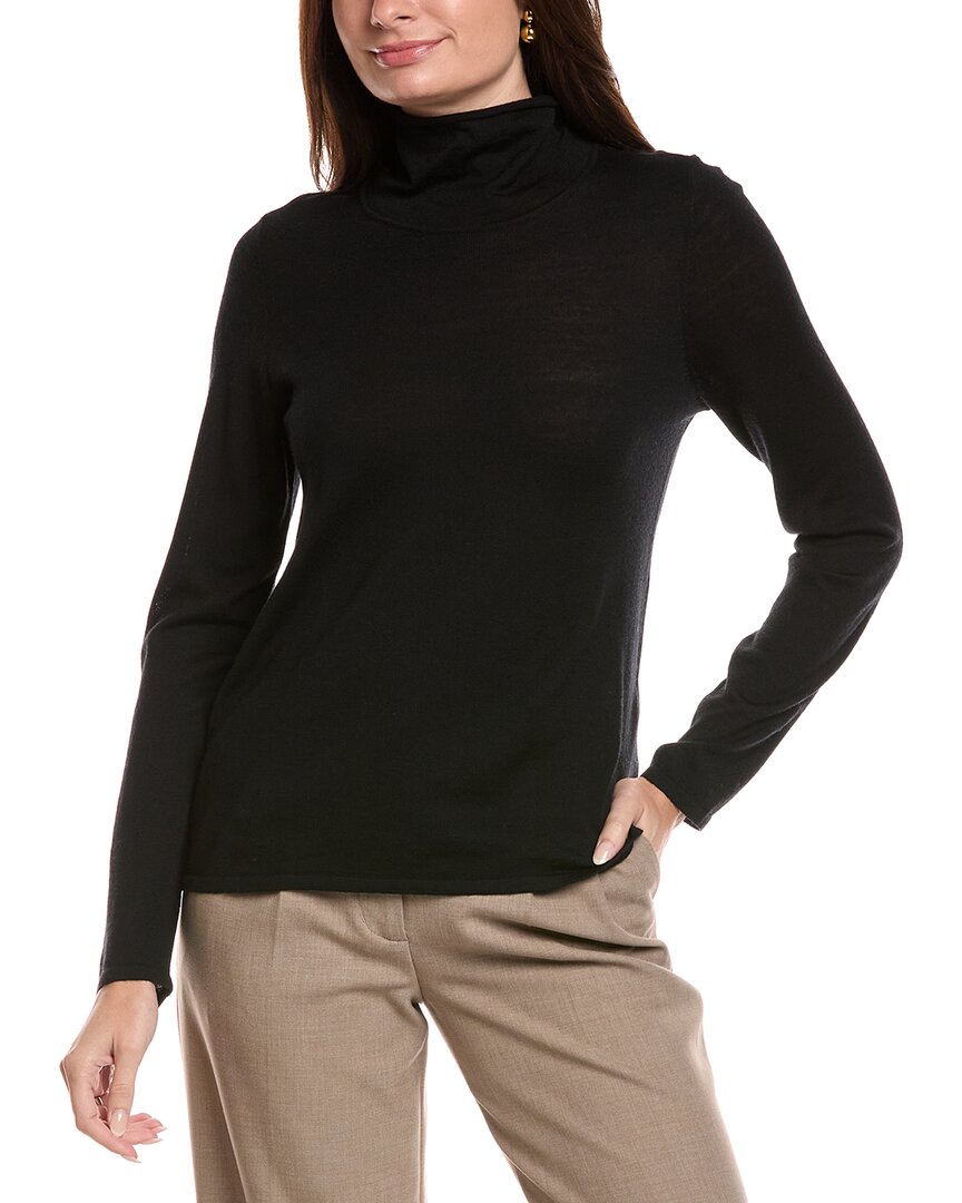 

Топ-водолазка из шерсти EILEEN FISHER, черный