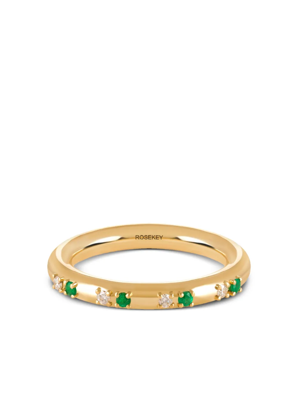 

Кольцо Primrose из желтого золота с бриллиантами и изумрудом ROSEKEY, золотой
