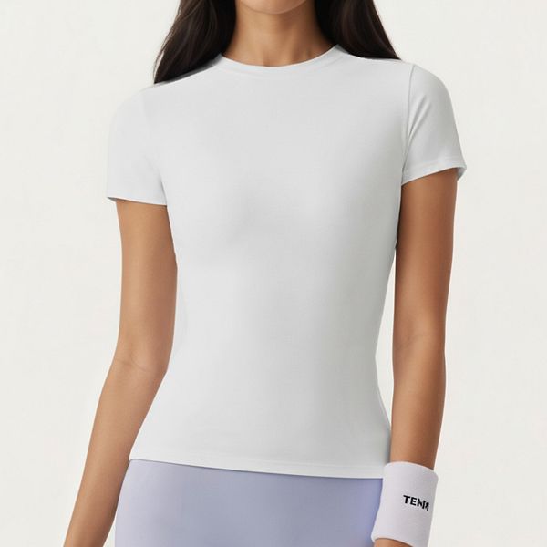 

Женская футболка с коротким рукавом и круглым вырезом из эластичной ткани Anna-Kaci, White, Белый, Женская футболка с коротким рукавом и круглым вырезом из эластичной ткани Anna-Kaci, White