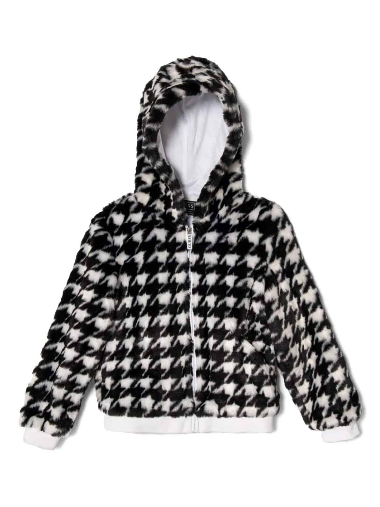 

Guess Kids детский бомбер в ломаную клетку, черный