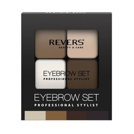 Палитра теней для бровей Professional Stylist с тремя оттенками, воском и кистью Revers — фото 4