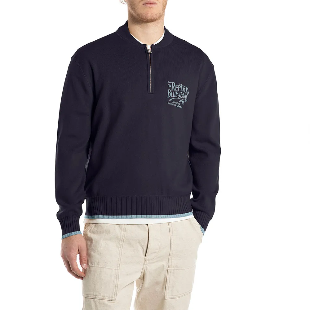 

Свитер Replay UK4886.000.G23538 half zip, синий