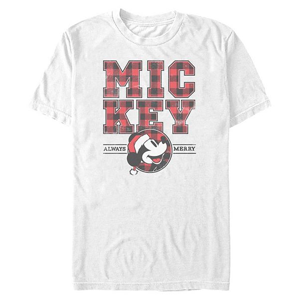 

Мужская футболка с принтом в клетку Микки Маус Disney