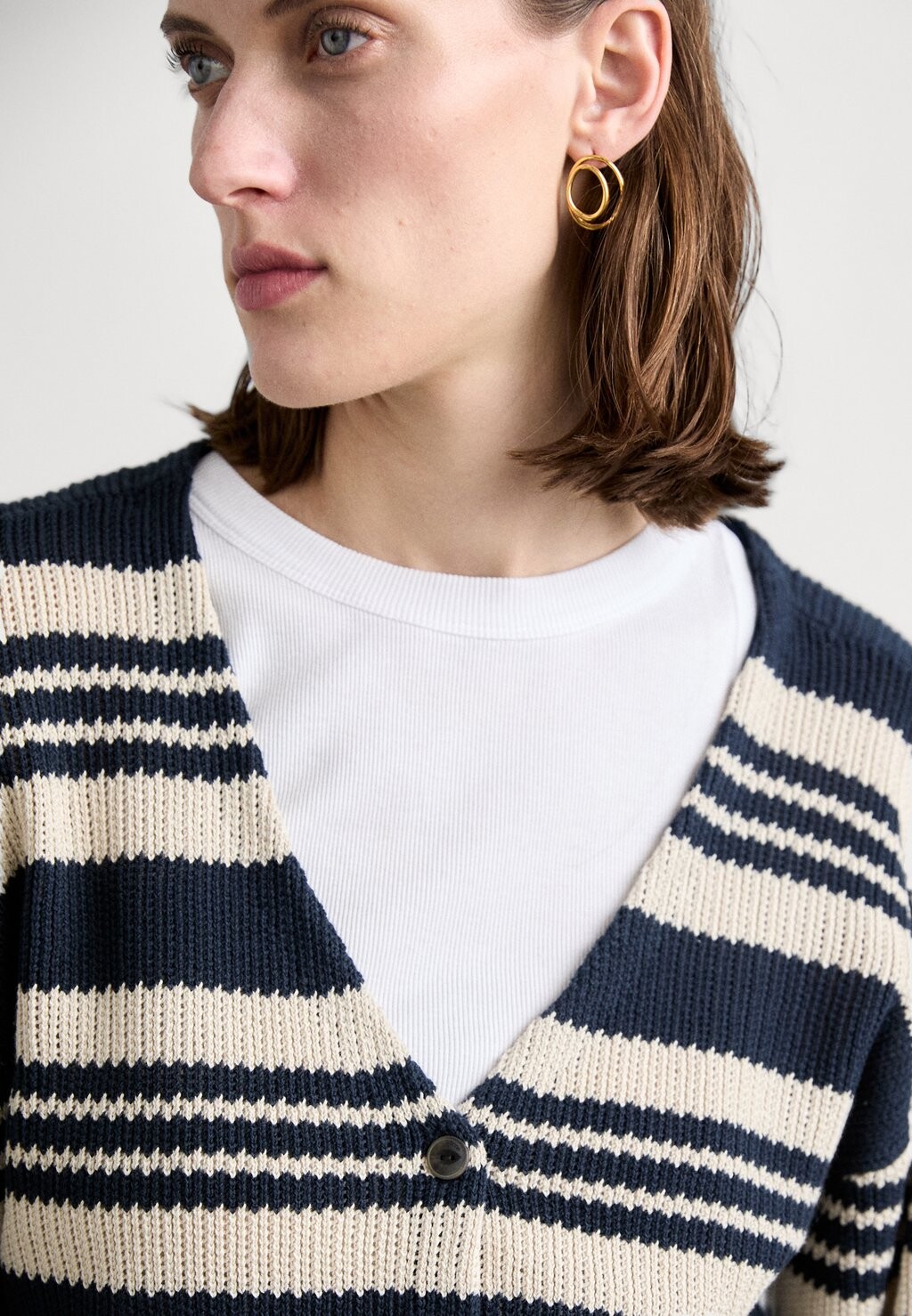 

Кардиган CYRUS STRIPE rag & bone, темно-синий