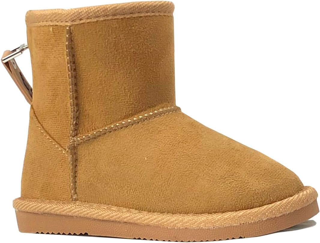 

Детские сапожки REDVOLUTION, малыши, девочки, милые, 2 кнопки, стразы, искусственный мех, замша, вязаная обувь