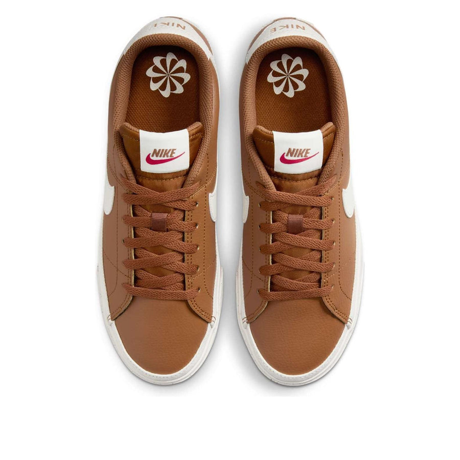 Кроссовки (WMNS) Nike Court Legacy Next Nature 'Light British Tan Fire Red Sail', желто-коричневый — фото 4