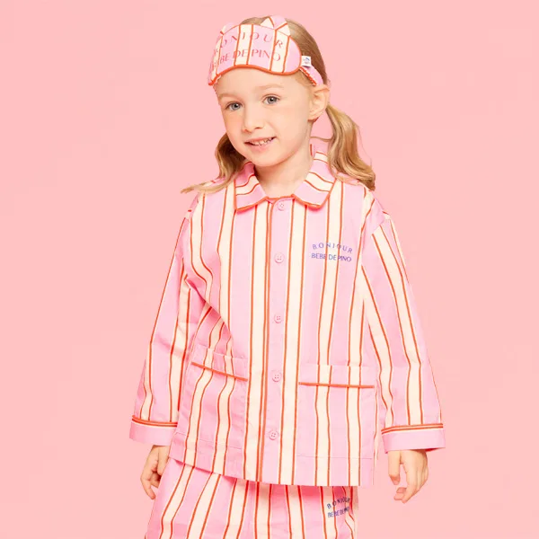 Детская пижама в розовую полоску от Bebe De Pino Underwear