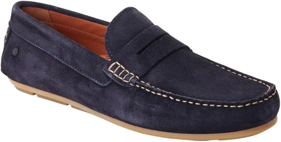 Мужские замшевые водительские туфли Base London Collins, Navy