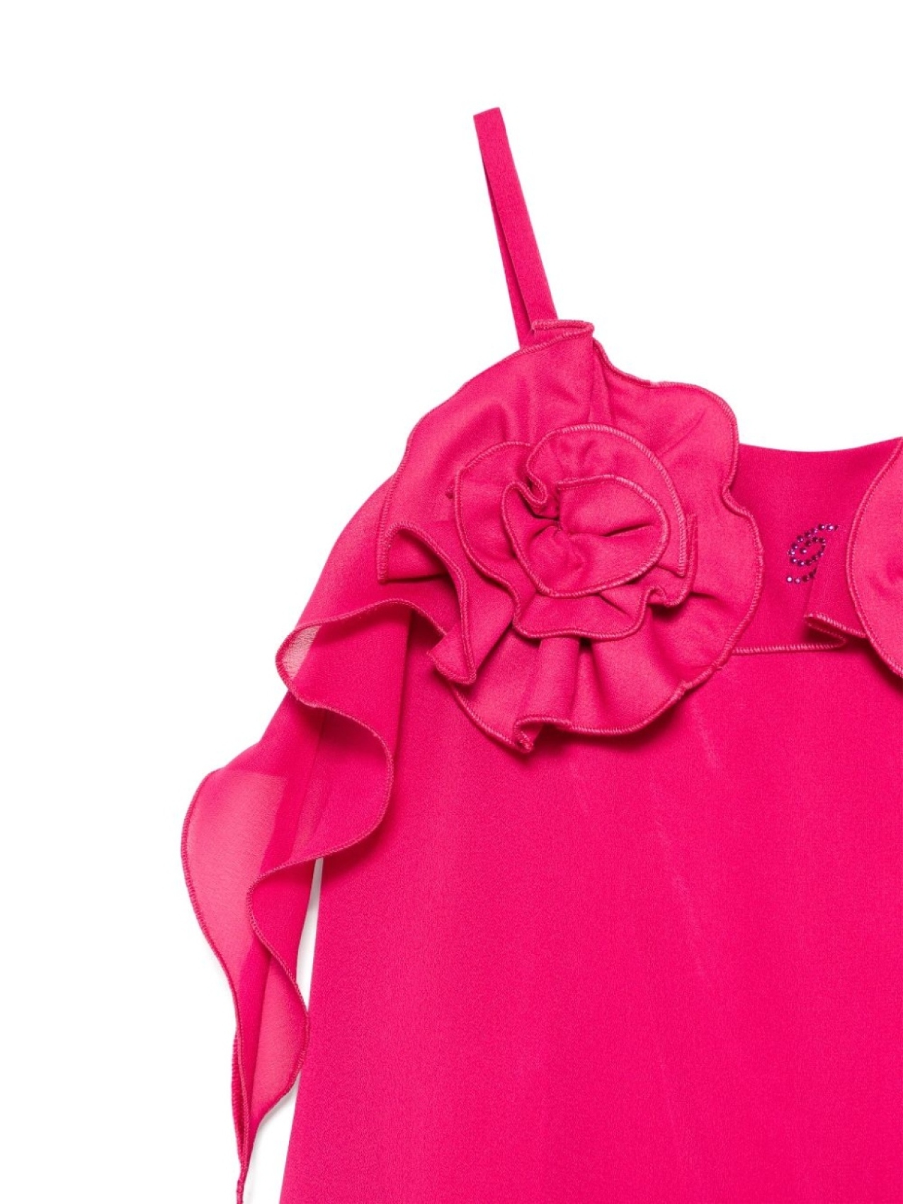 Miss Blumarine платье с цветочной аппликацией, розовый — фото 3