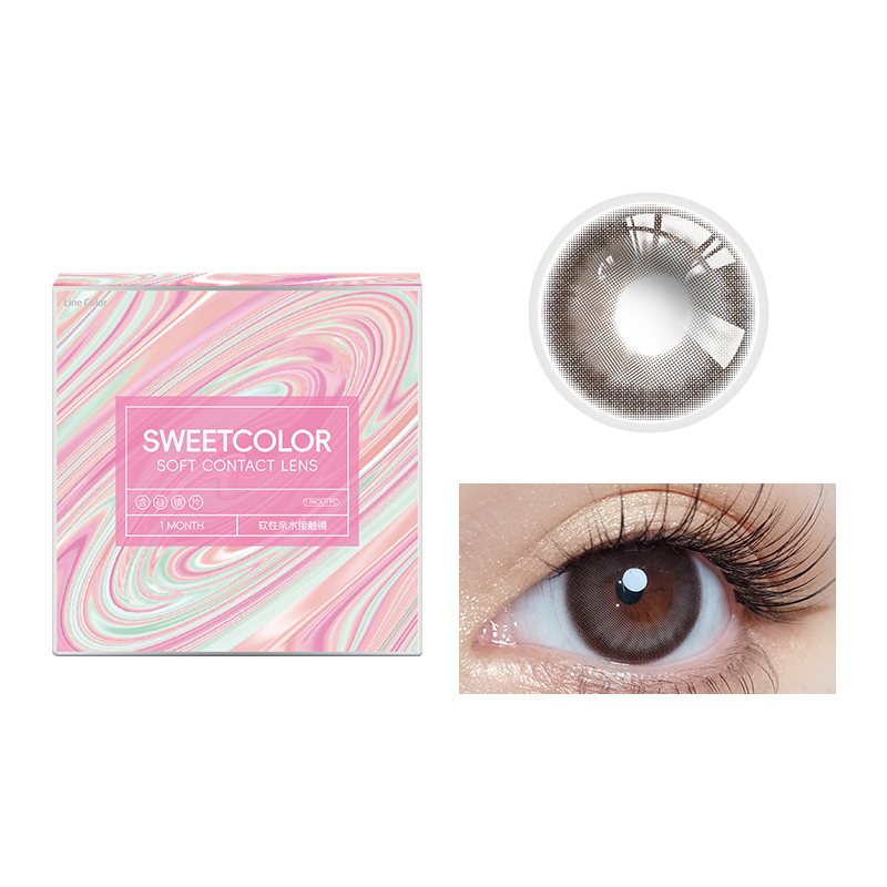 

Контактные линзы унисекс Sweet Color, cocoa puff коричневый [2 tablets treatment solution *1 companion box *1]