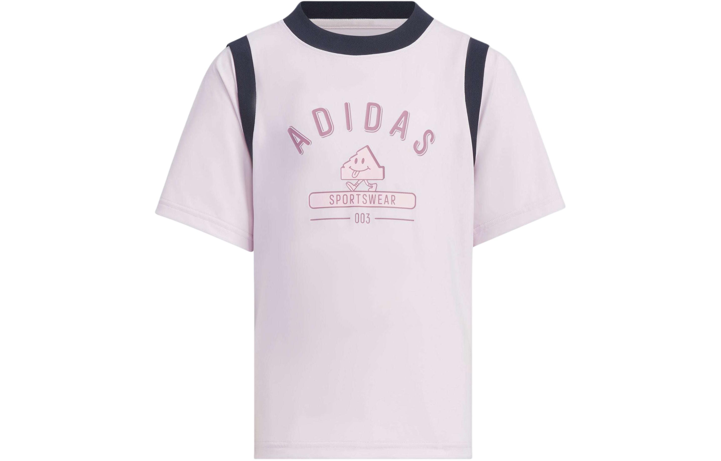 Детский спортивный костюм Adidas розовый, комплект одежды (розовый+розовый) — фото 3