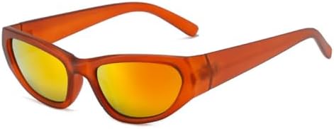 

Ретро-солнцезащитные очки 2027 года для женщин, модные, с зеркальными линзами, солнцезащитные очки UV400 для мужчин, панк-очки, спортивные очки для вождения MTZJH, Brown Red Mirror