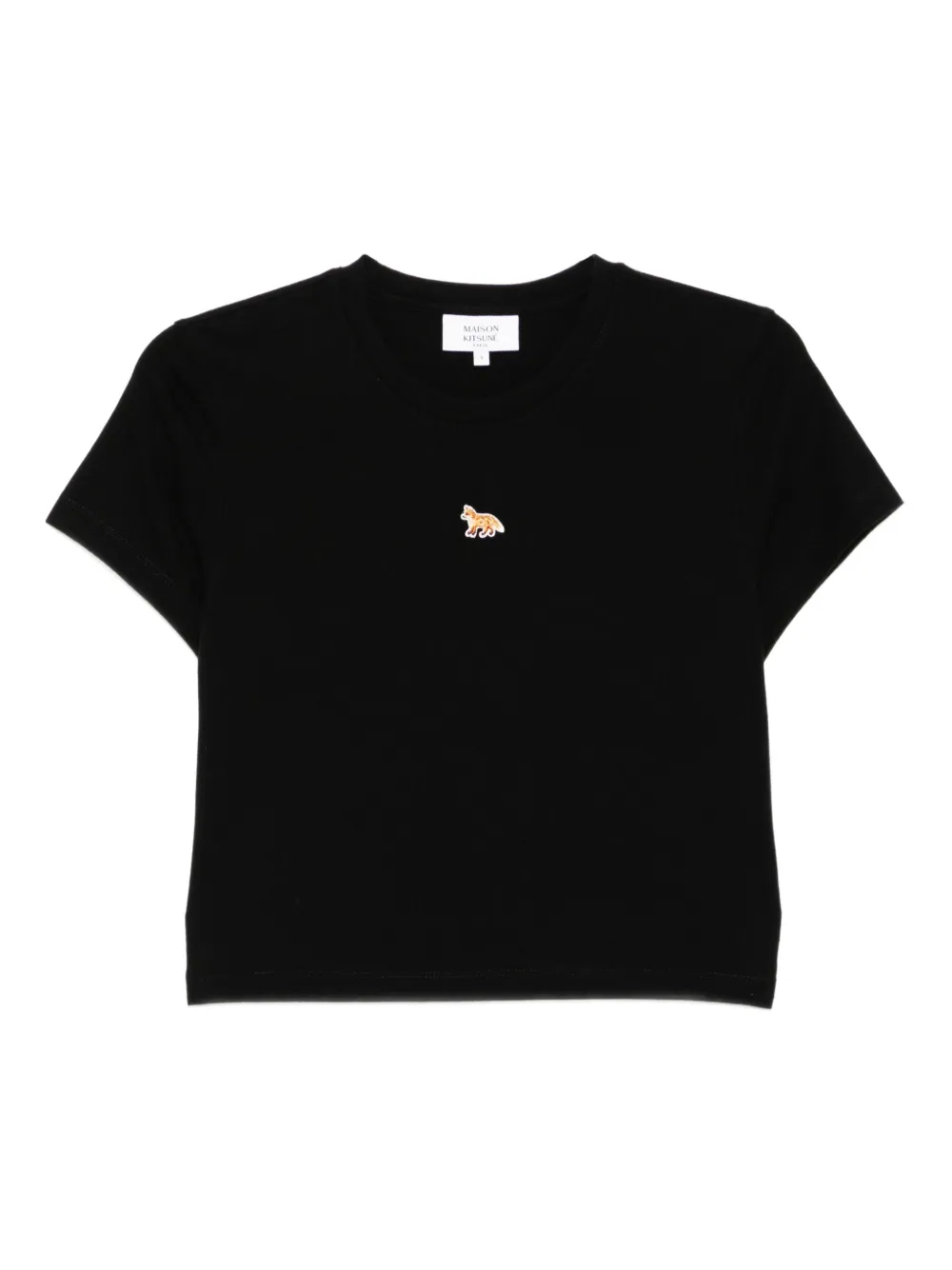 

Футболка с вышитым логотипом Maison Kitsuné, черный