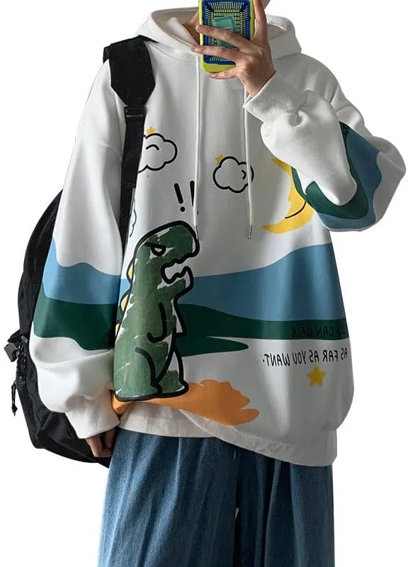 

Толстовка с капюшоном Y2K и принтом динозавра Tooe