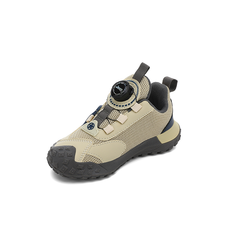 Кроссовки Running Collection Slip Resistant, Abrasion Resistant, Lightweight Cushioning, Quiet Low top Jeep, бежевый синий — фото 4