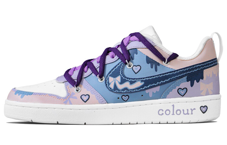 

Кроссовки Nike Court Borough Skateboard Shoes Women's Low-Top Purple/Pink White