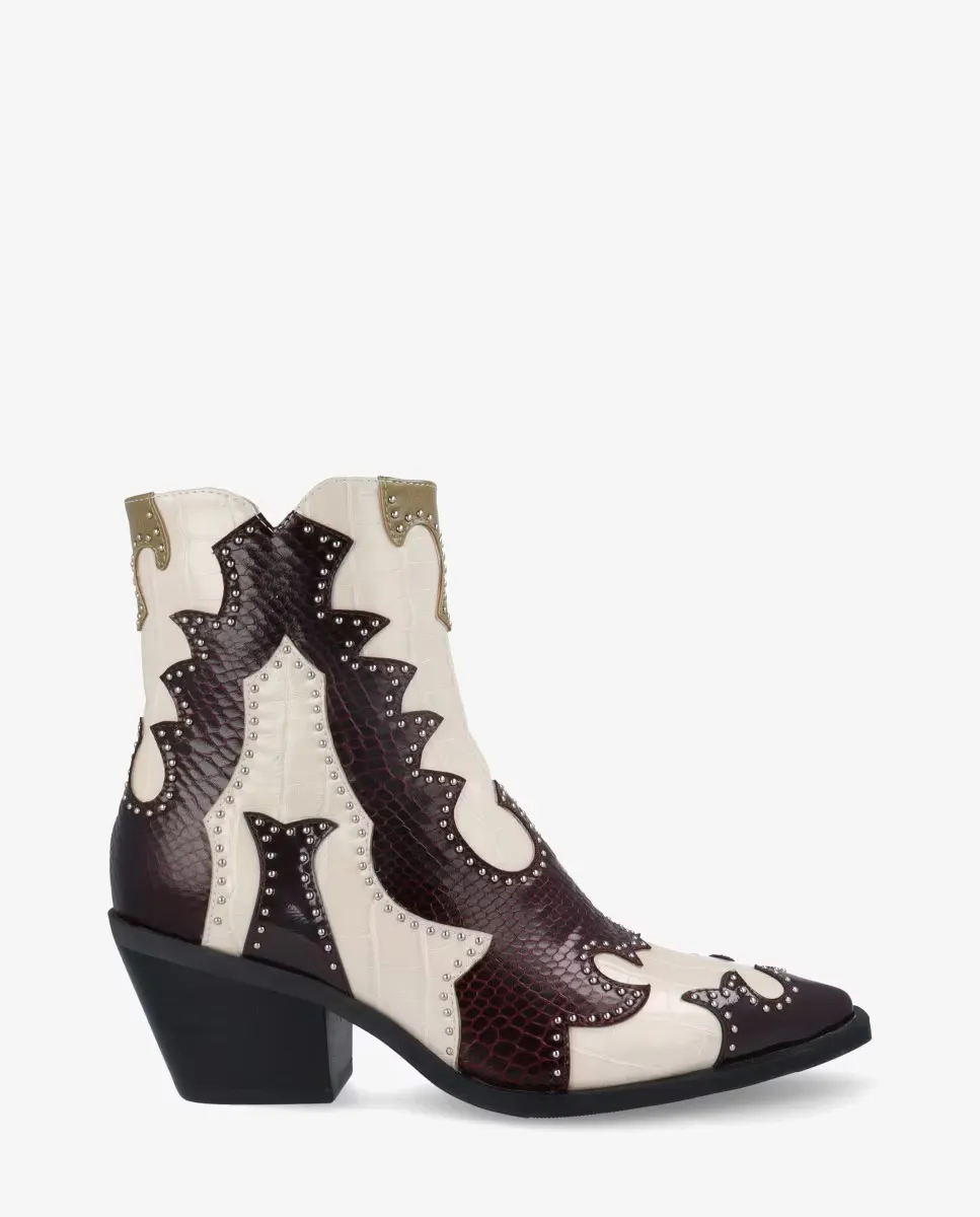 

Женские ботильоны в ковбойском стиле различных цветов с микрозаклепками Noa Harmon, коричневый